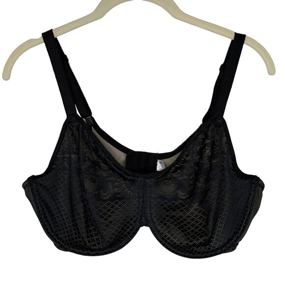Wacoal Black Lace Underwire Bra, 38DD - Picture 1 of 5